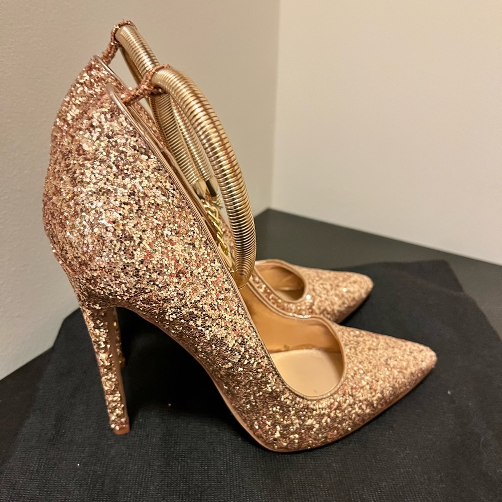 New Gold Glitter  Stilettos from Shoe Dazzle
